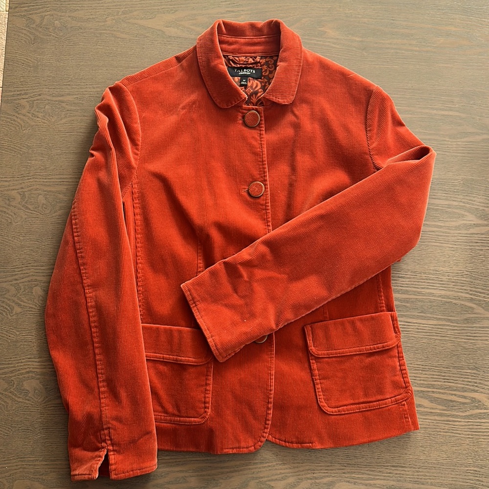 Tabolts - Women’s Corduroy Blazer. Burnt orange, very gently used.